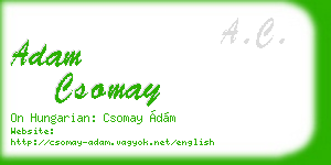 adam csomay business card